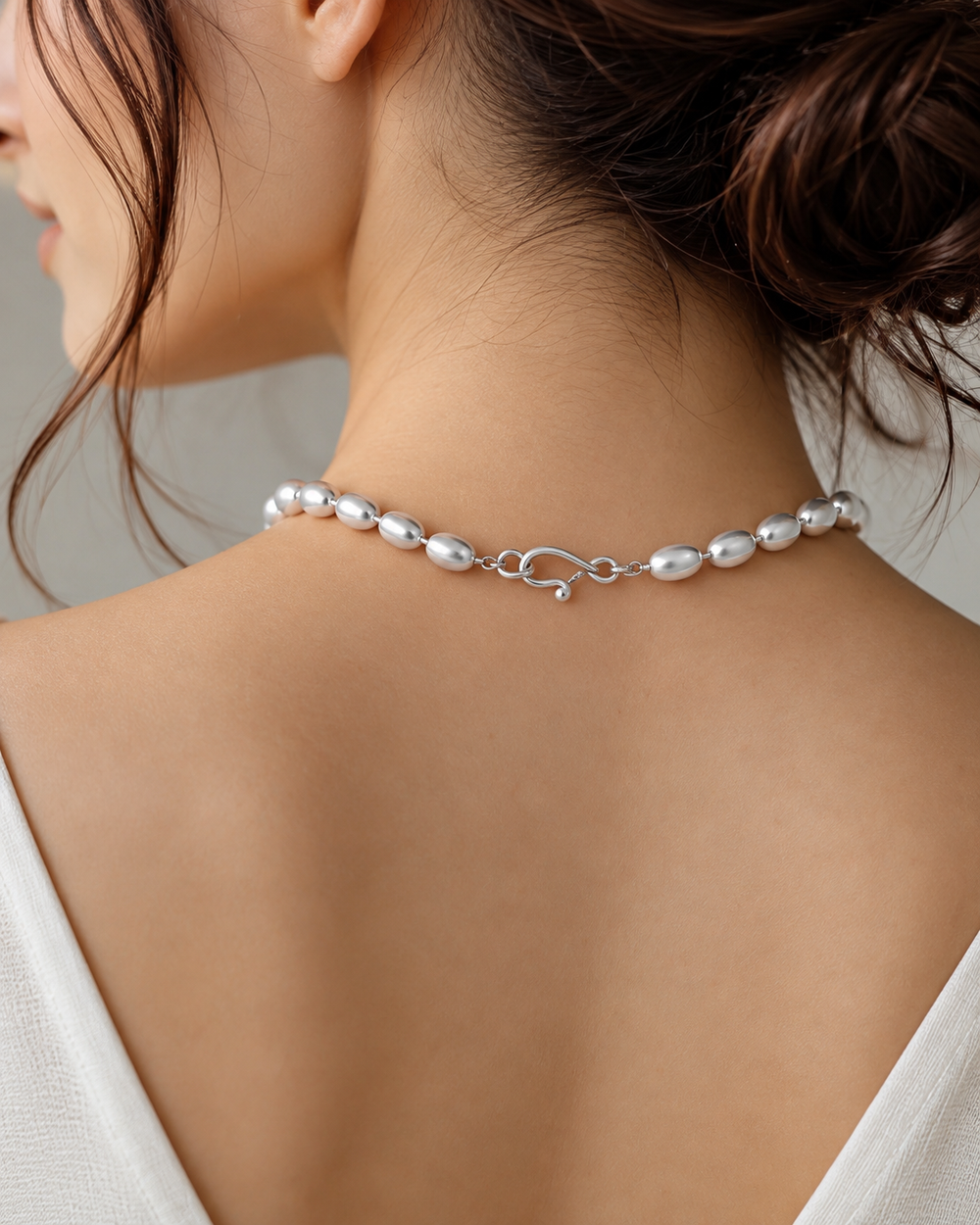 Ovale Bead  - Silver