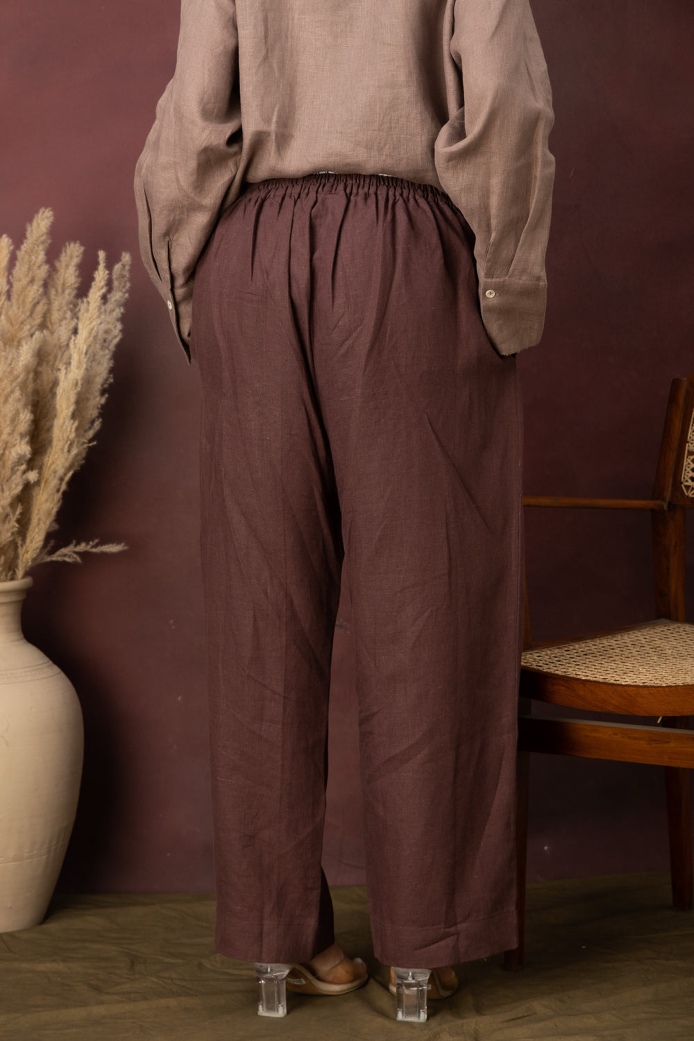 The Easy Trouser - Wine Red
