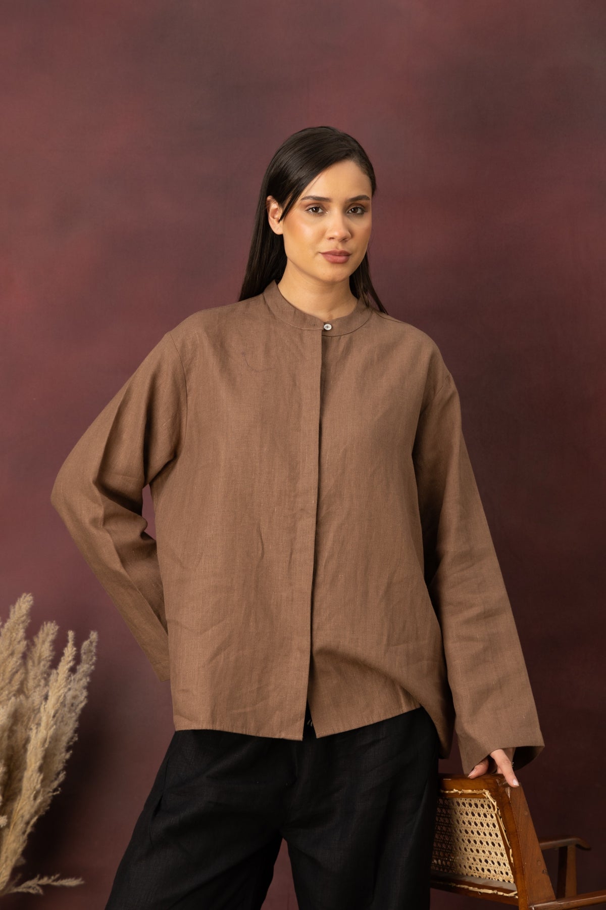 The Poise Shirt - Cocoa Brown