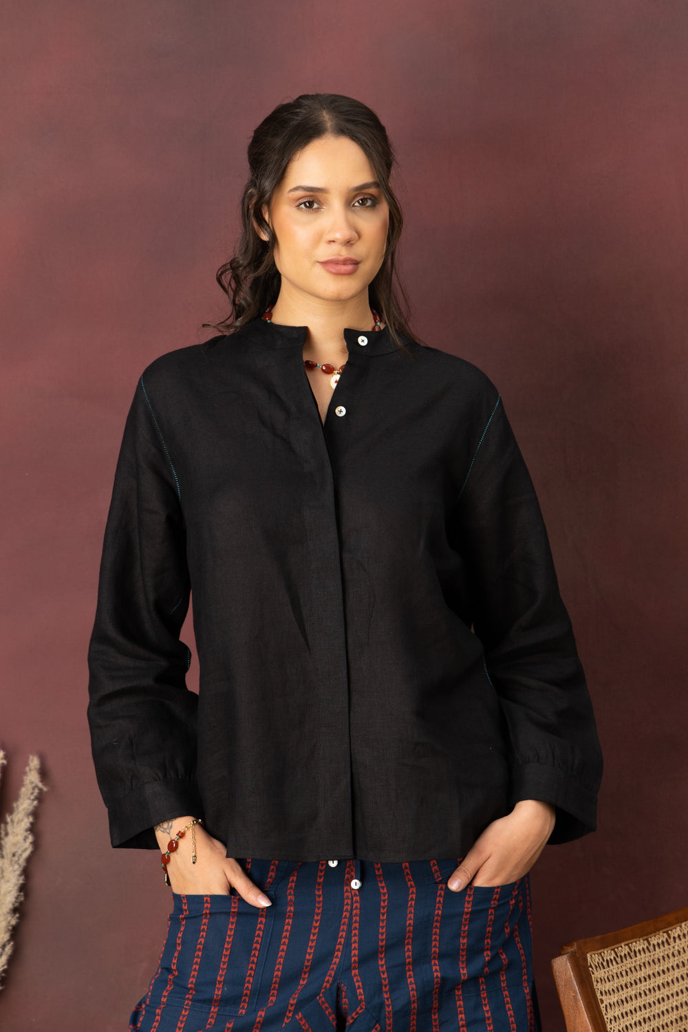 The Jali Shirt - Midnight Black