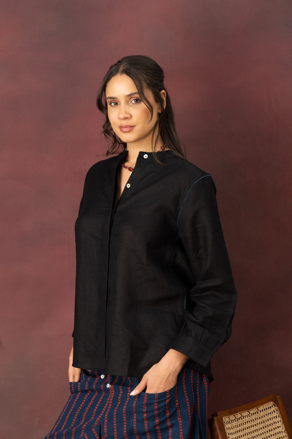 The Jali Shirt - Midnight Black