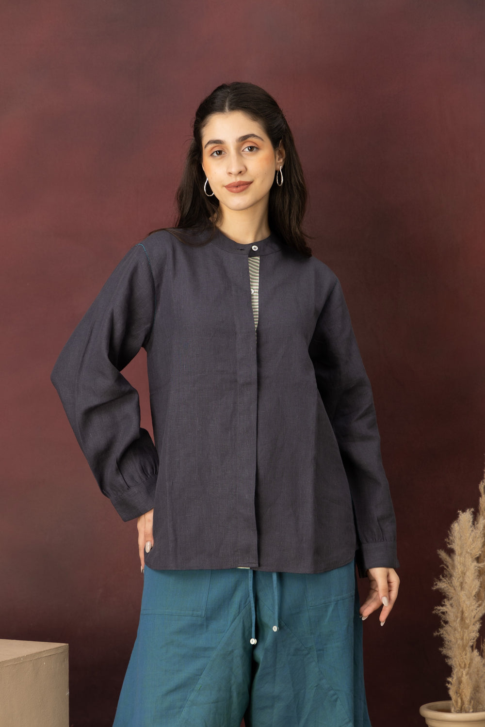 The Jali Shirt - Slate Blue