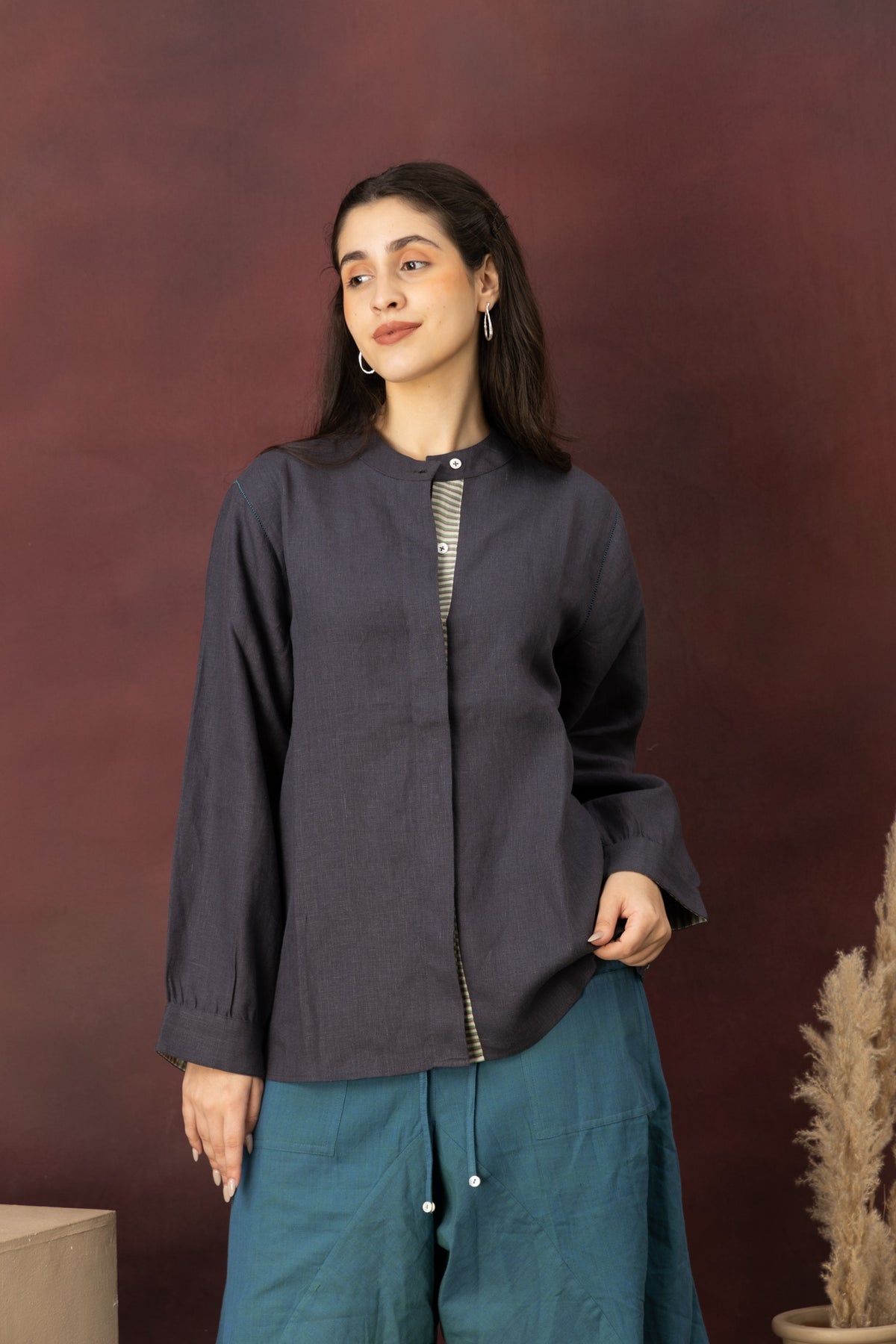 The Jali Shirt - Slate Blue