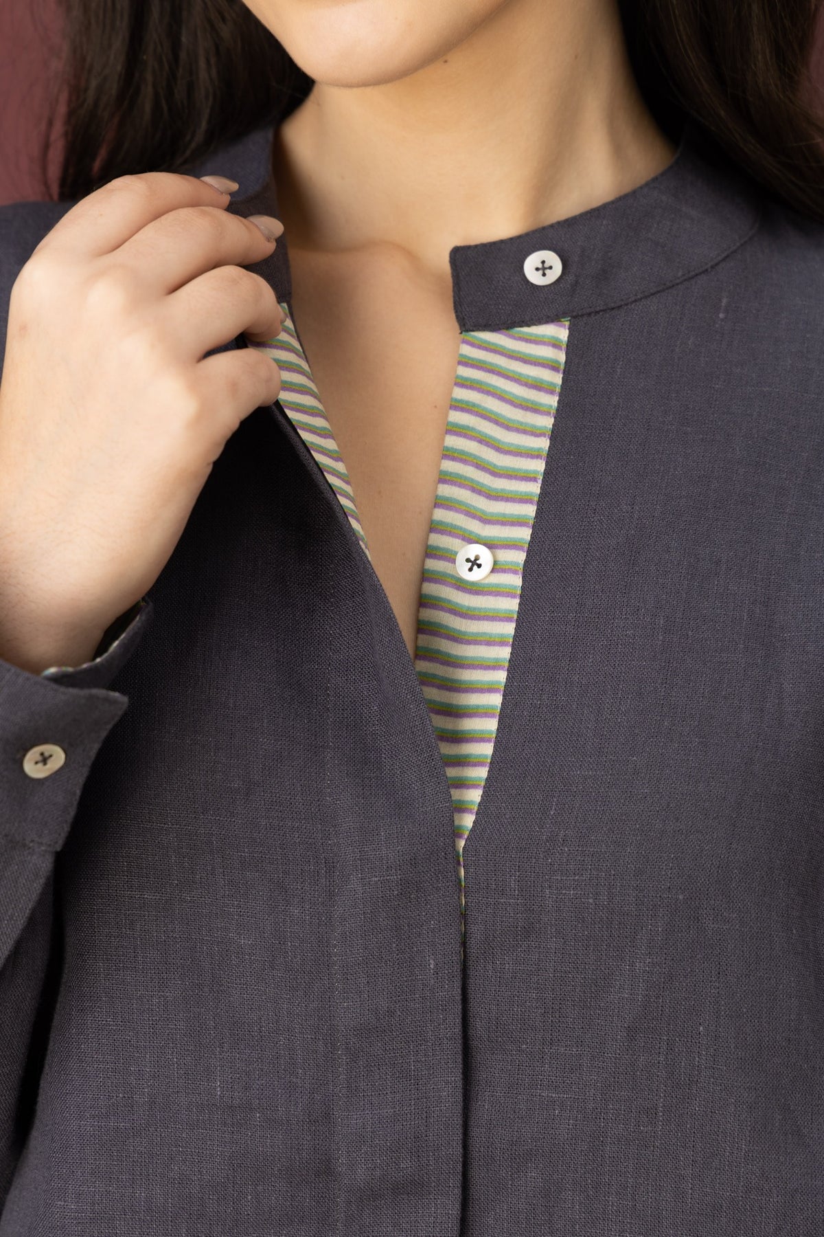 The Jali Shirt - Slate Blue