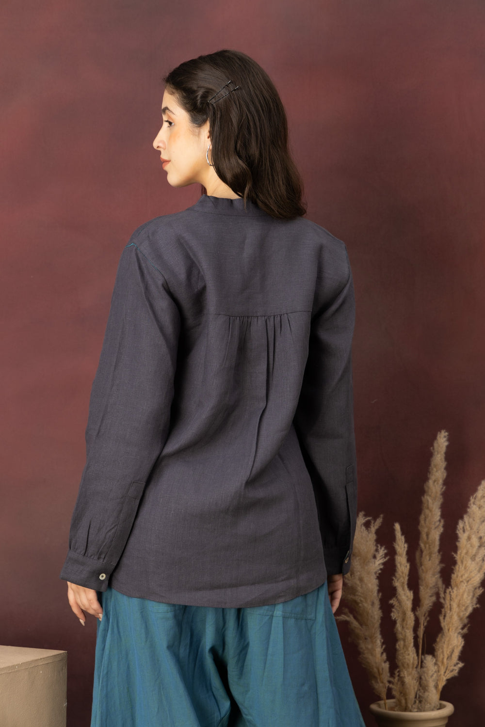 The Jali Shirt - Slate Blue