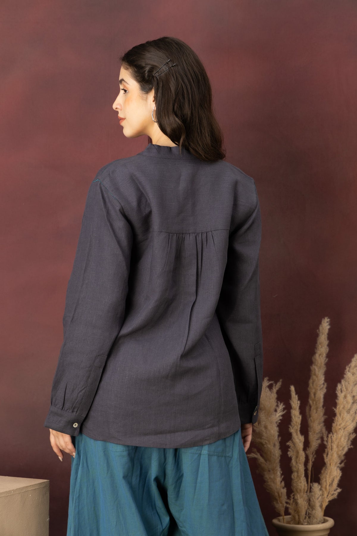 The Jali Shirt - Slate Blue