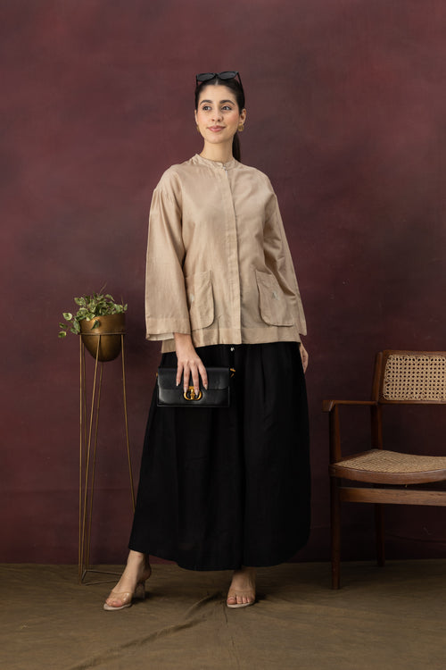 Keepsake Classic - Metallic Embroidered Shirt in Chanderi Silk