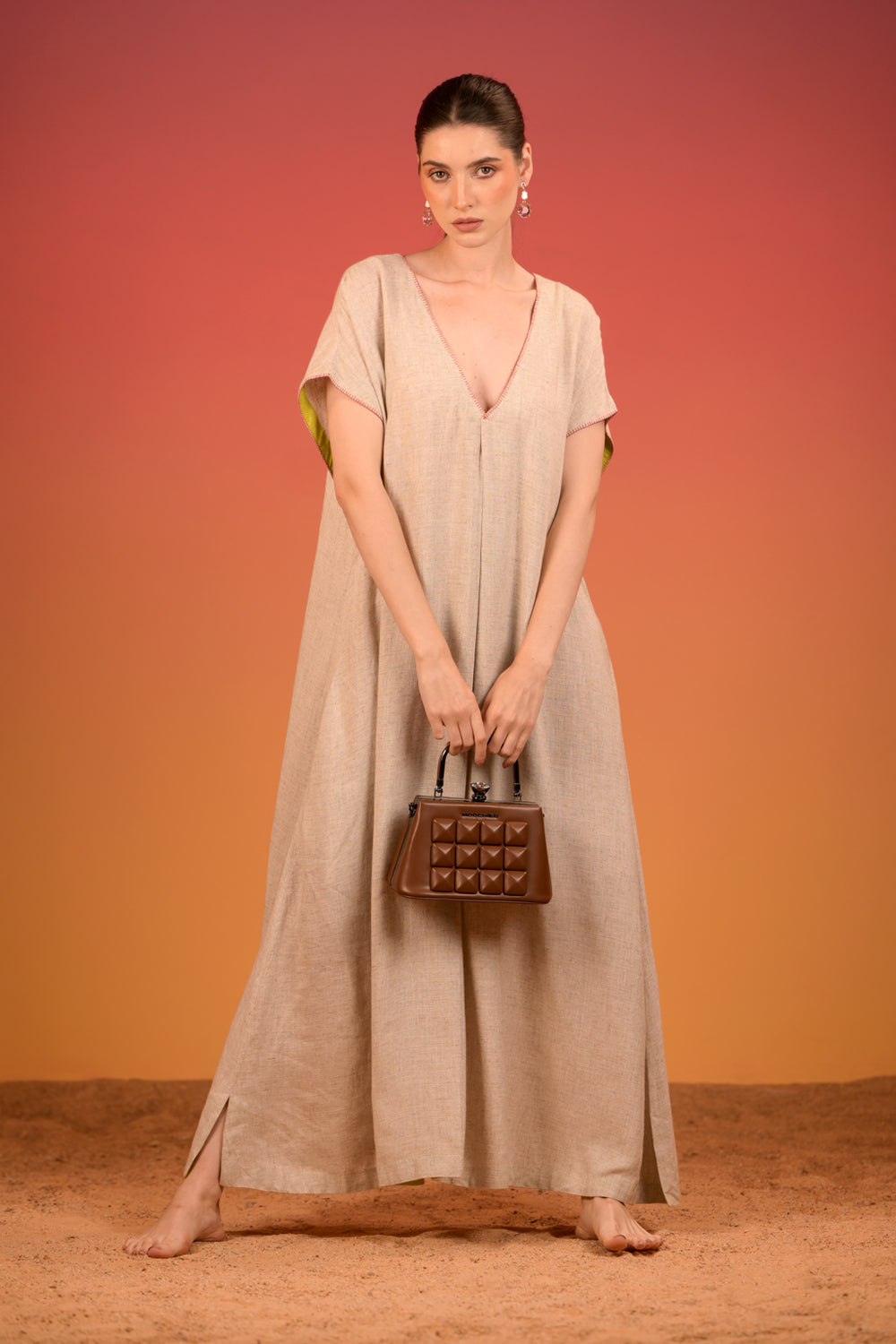 A-Line Free Flowing Linen Dress