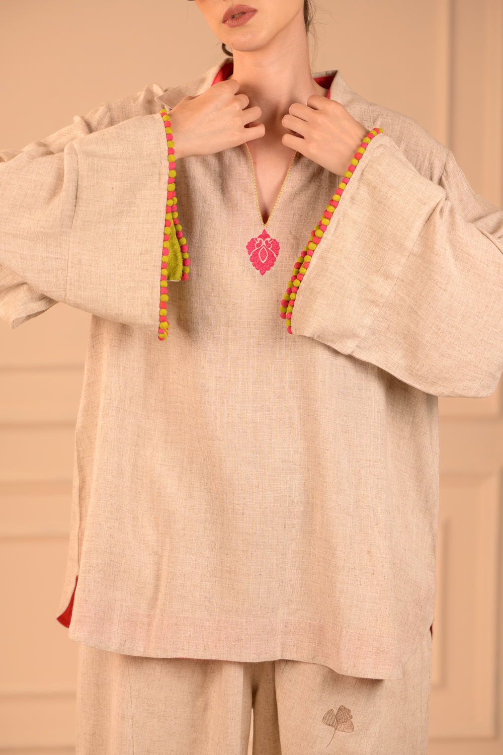 Stunning Embroidered Bell Sleeve Top