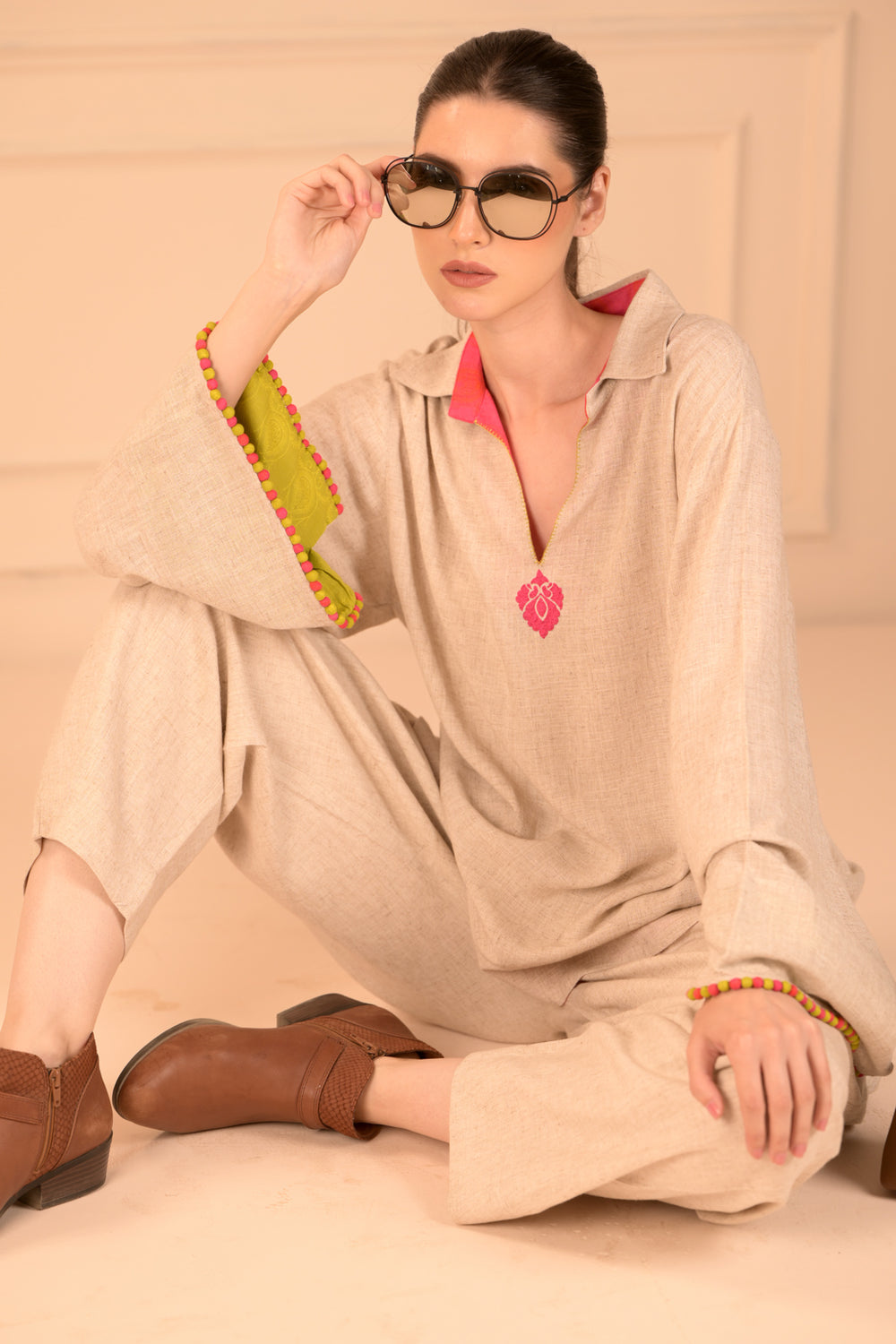 Stunning Embroidered Bell Sleeve Top