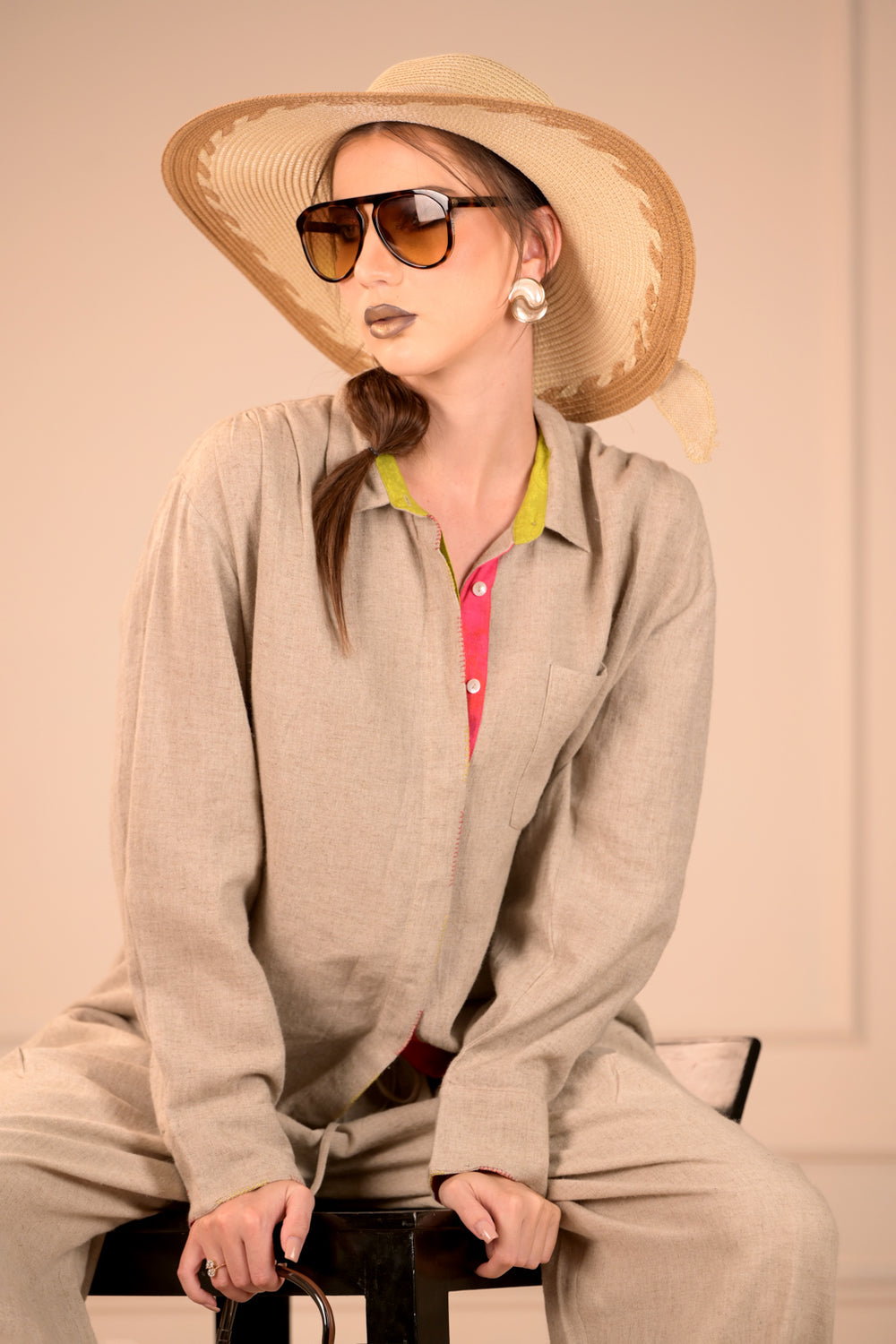 Classic Feisty Linen Cotton Collar Shirt