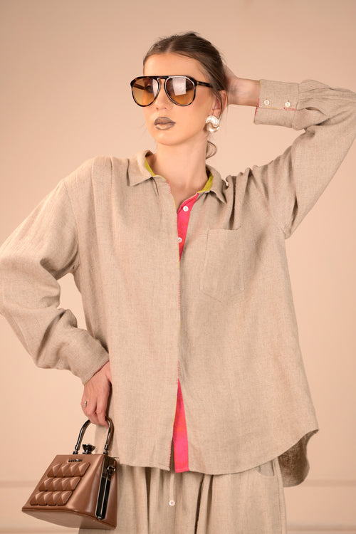 The Weekday Collar — Linen Cotton Collar Shirt