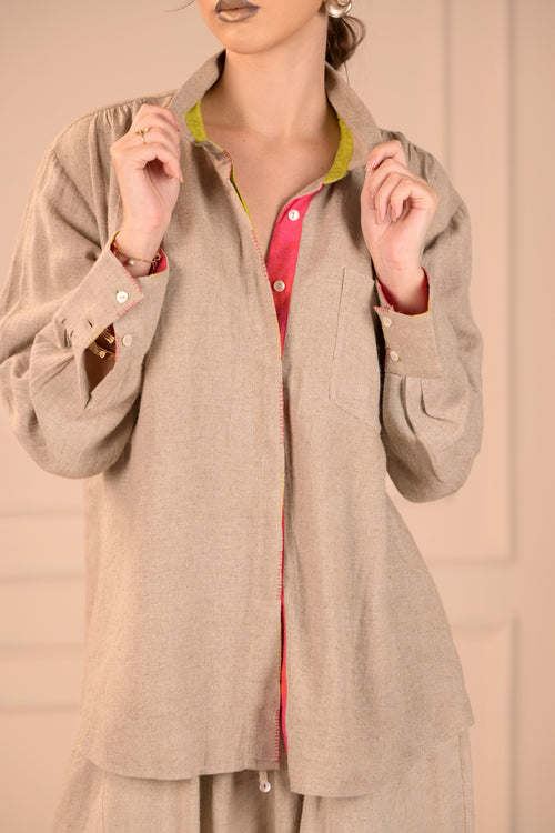 Classic Feisty Linen Cotton Collar Shirt