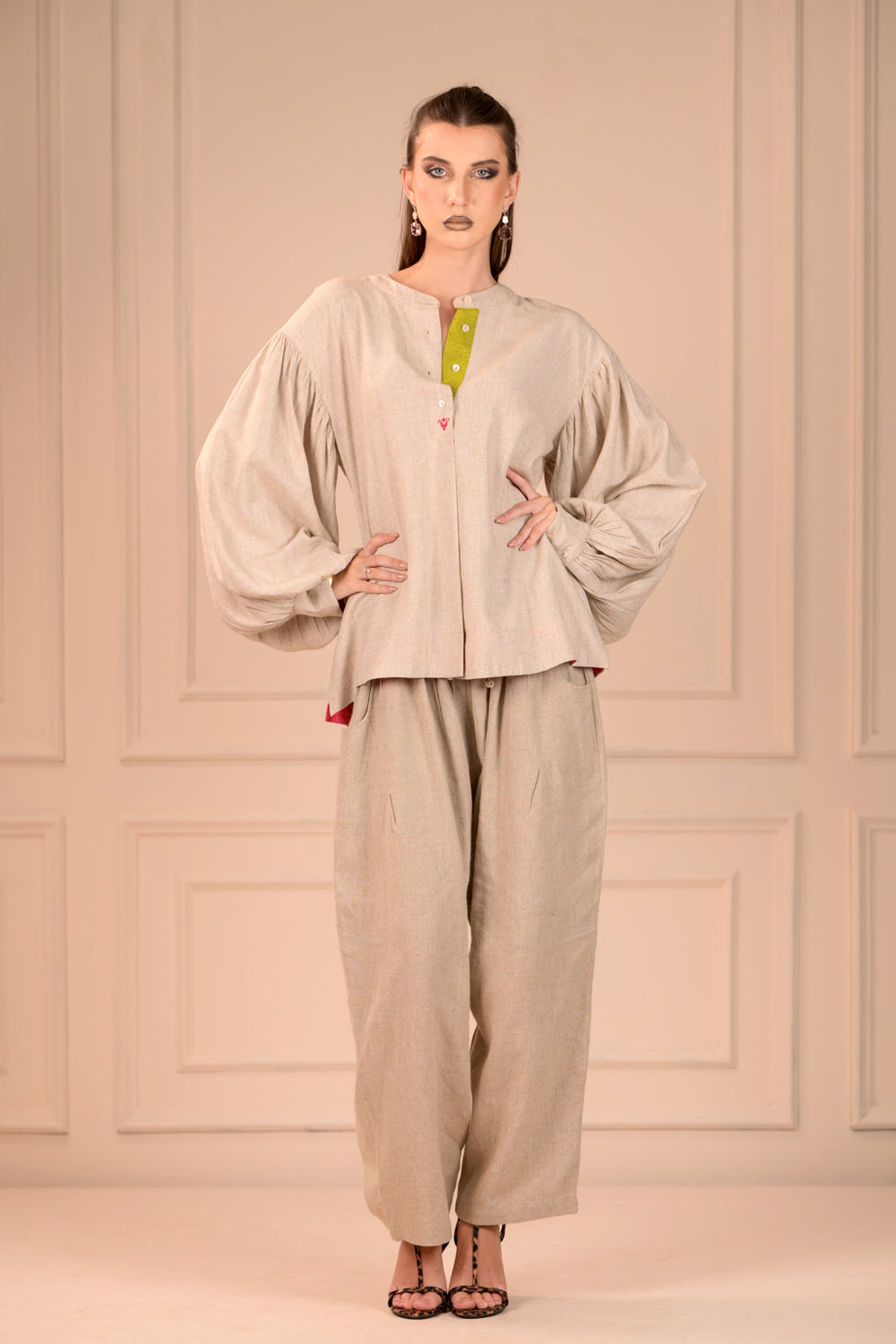 Linen Cotton Balloon Sleeve Top - the perfect blend of luxury and playful