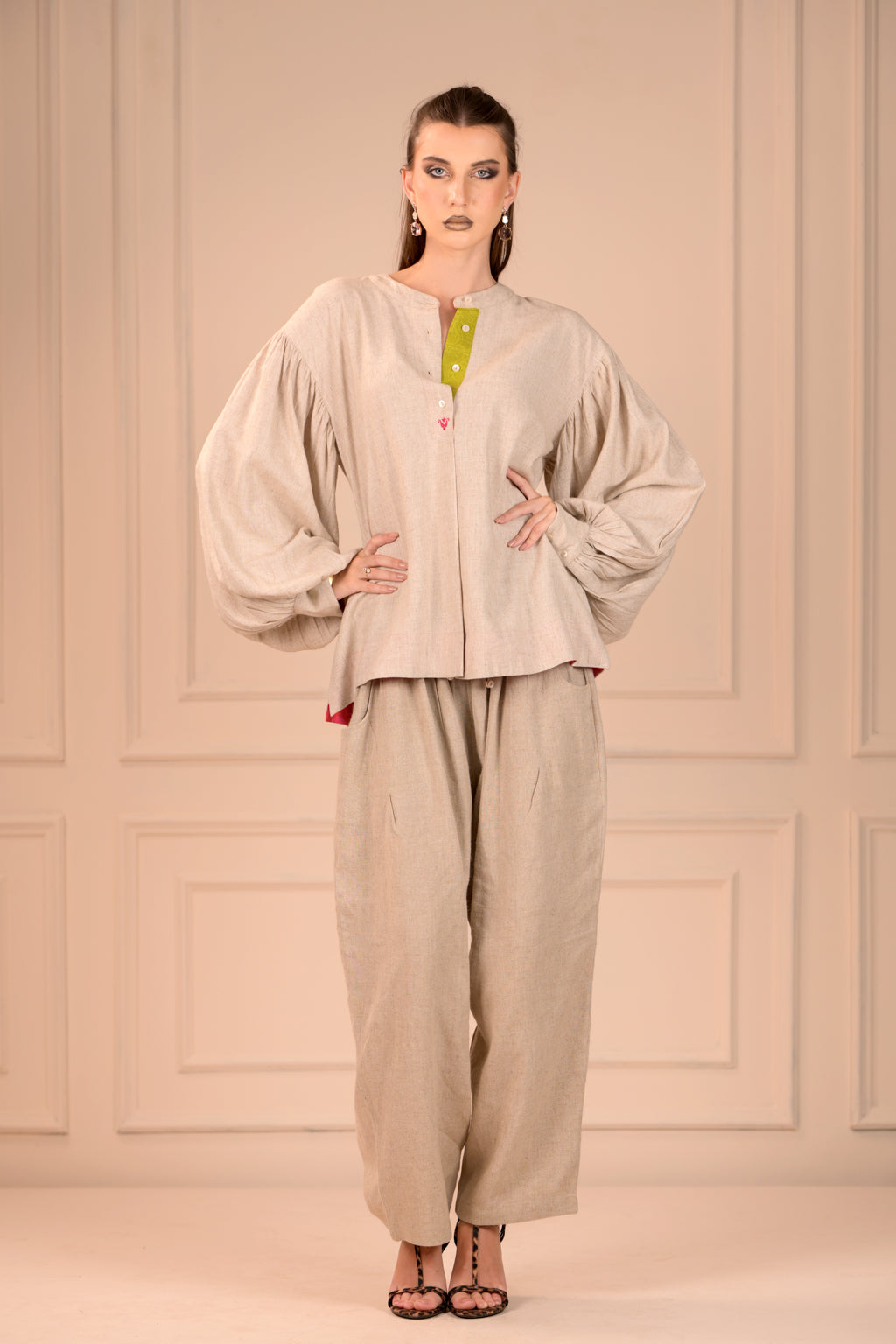 Linen Cotton Balloon Sleeve Top - the perfect blend of luxury and playful