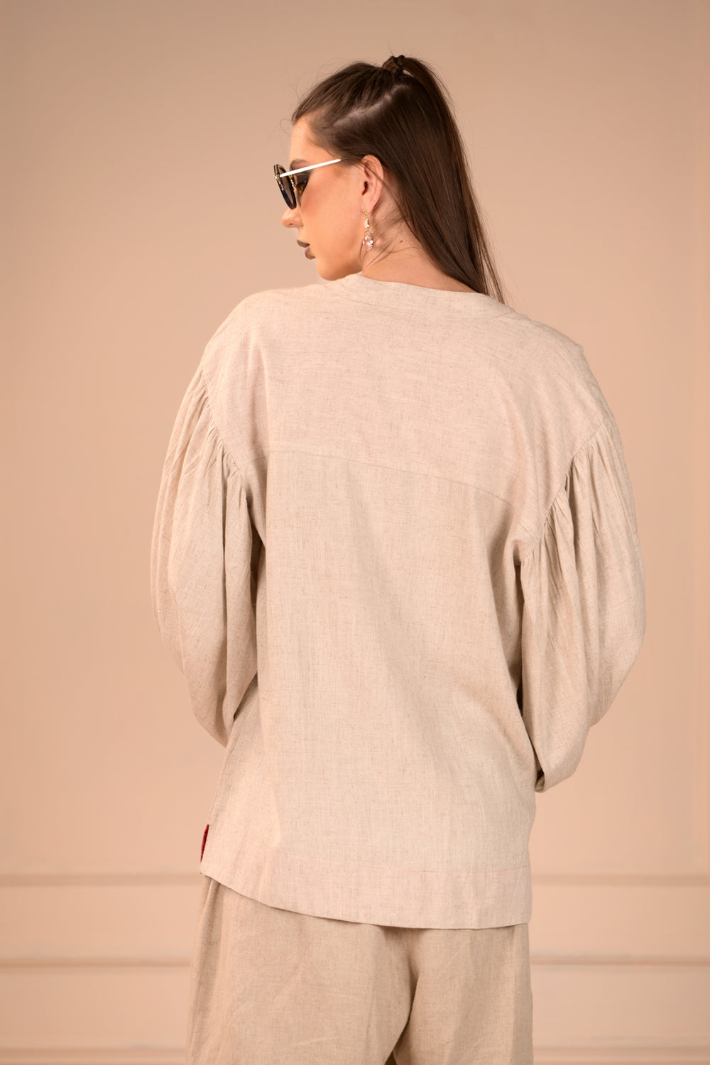 Linen Cotton Balloon Sleeve Top - the perfect blend of luxury and playful