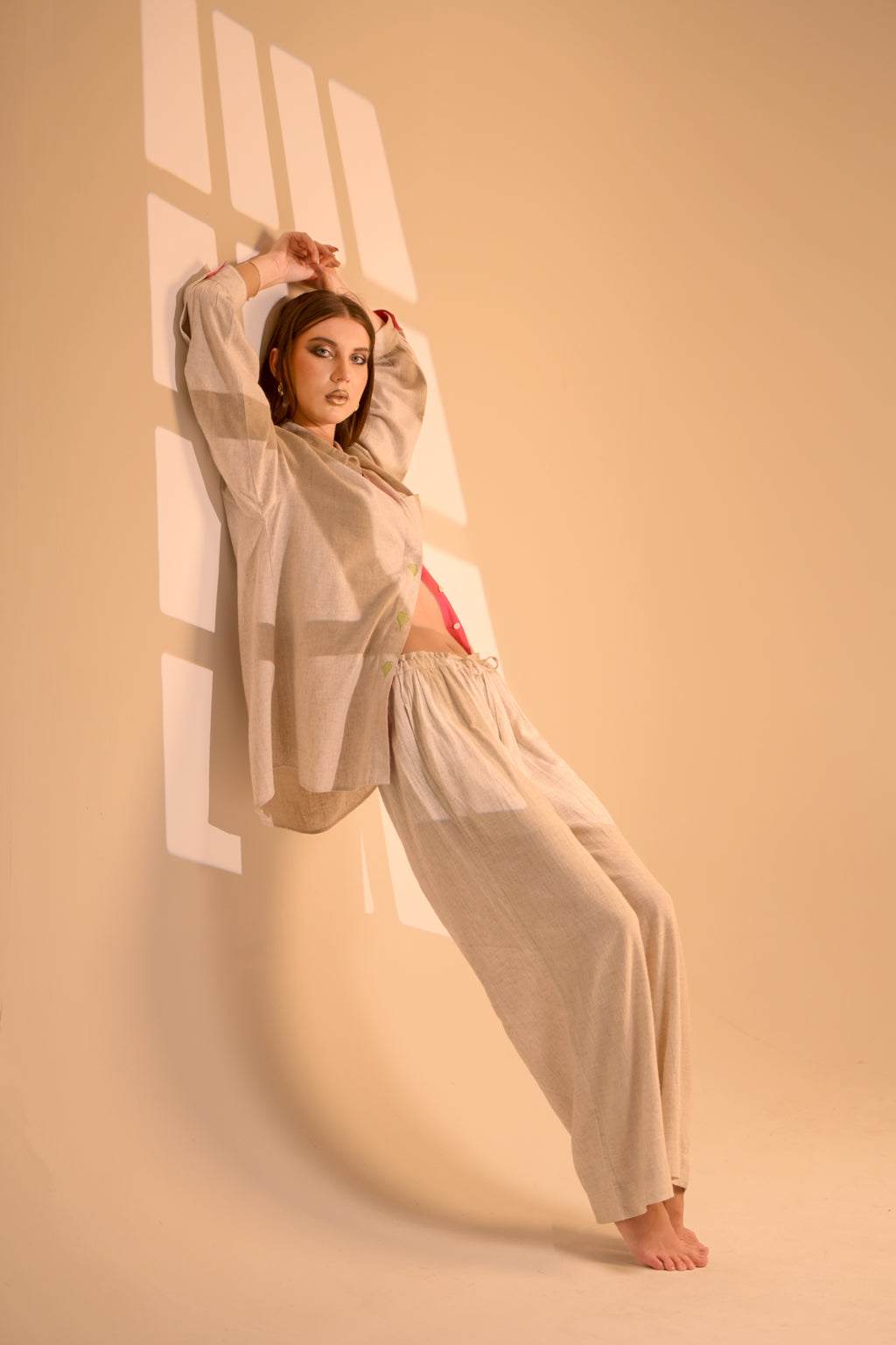Adjustable Waist Linen Cotton Trousers (Unisex)