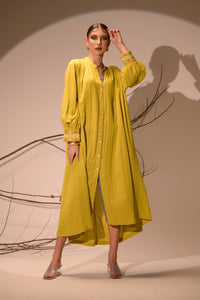 Sundowner — Front Open Cotton Double Fabric Dress