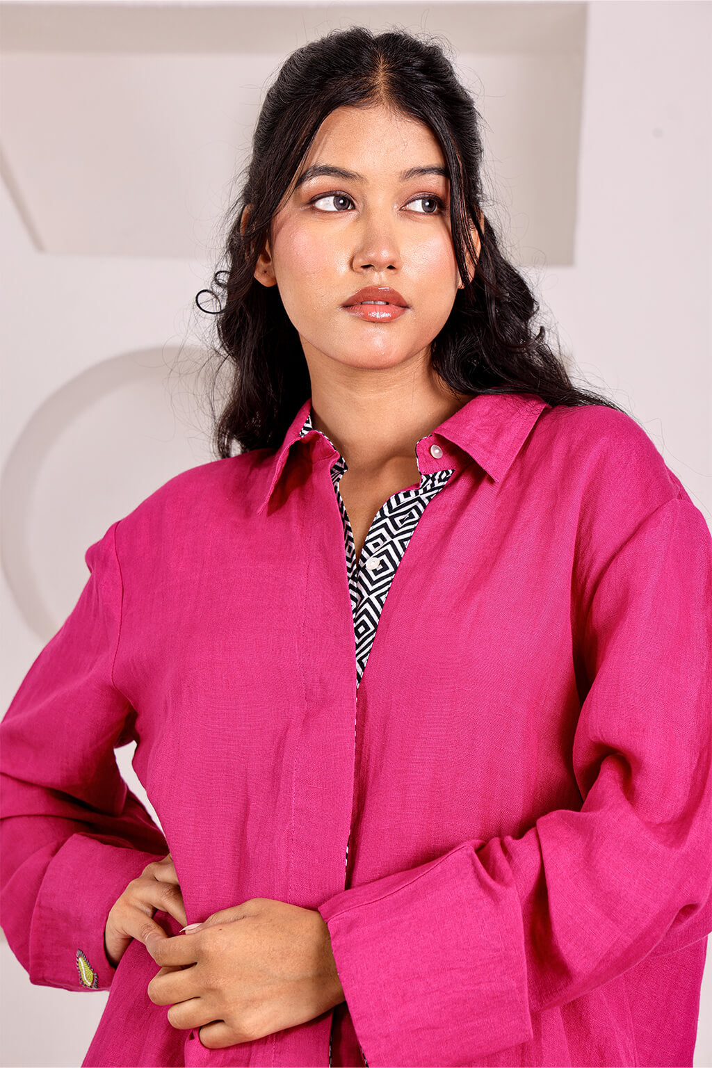 Pinkwork — Hand Embroidered Fine Linen Shirt