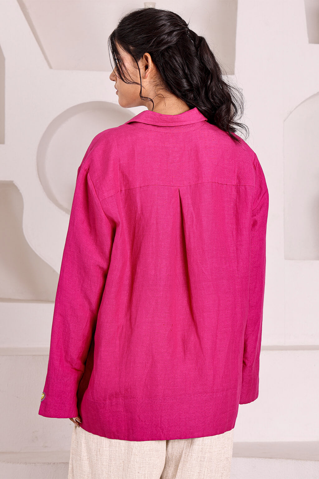 Pinkwork — Hand Embroidered Fine Linen Shirt