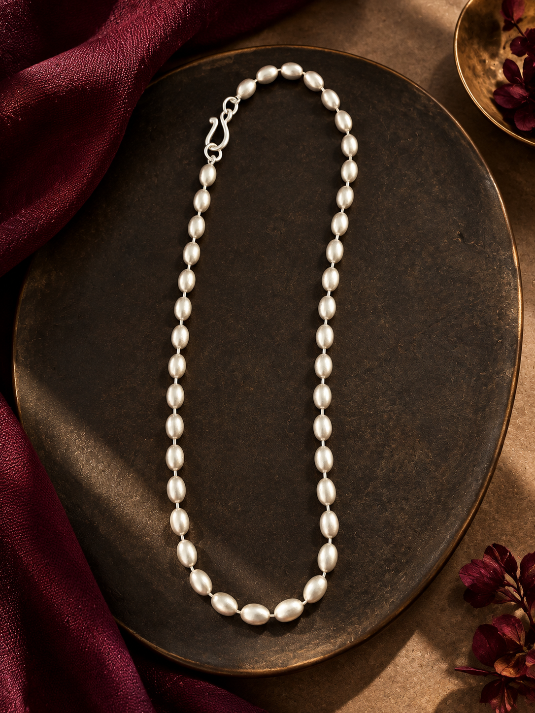 Ovale Bead  - Silver