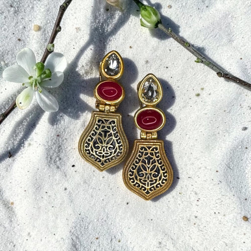 Golden With Deep Red